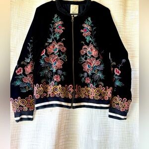 Elevenses black velvet medium jacket from Anthropologie